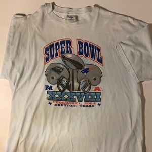 Vintage 2004 NFL Super Bowl 38 Patriots Panthers T
